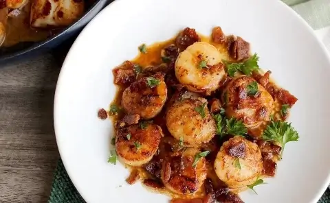 Bacon Scallops & Lemon Butter